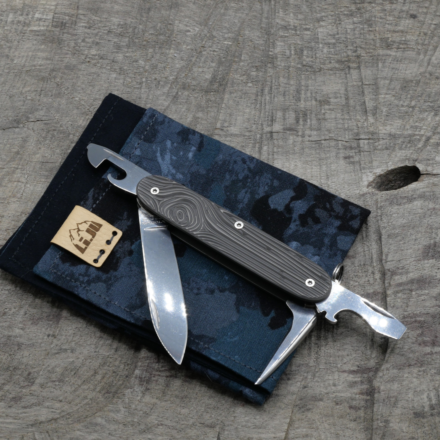 TITAN - WOOD dark wash - PIONEER - Titan Grade 5  (Ti 6AI 4V)  - 93mm